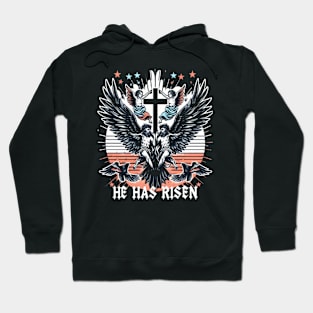 He has Risen - Luke 24:6-7 Happy Easter Design Hoodie